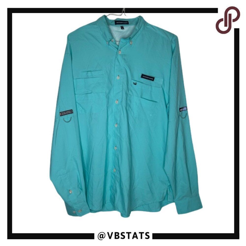 Southern Marsh‎ Large Outdoor Adventure Teal Fishing LS Shirt in Size Large